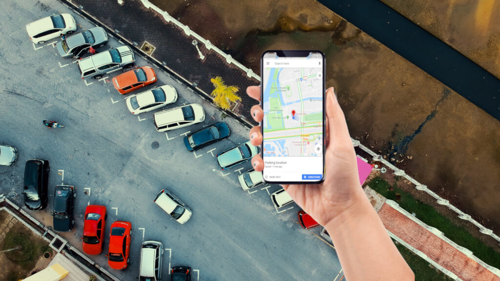 google maps car parking location