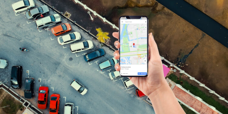 google maps car parking location