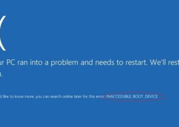 Inaccessible Boot Device issue