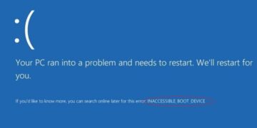 Inaccessible Boot Device issue